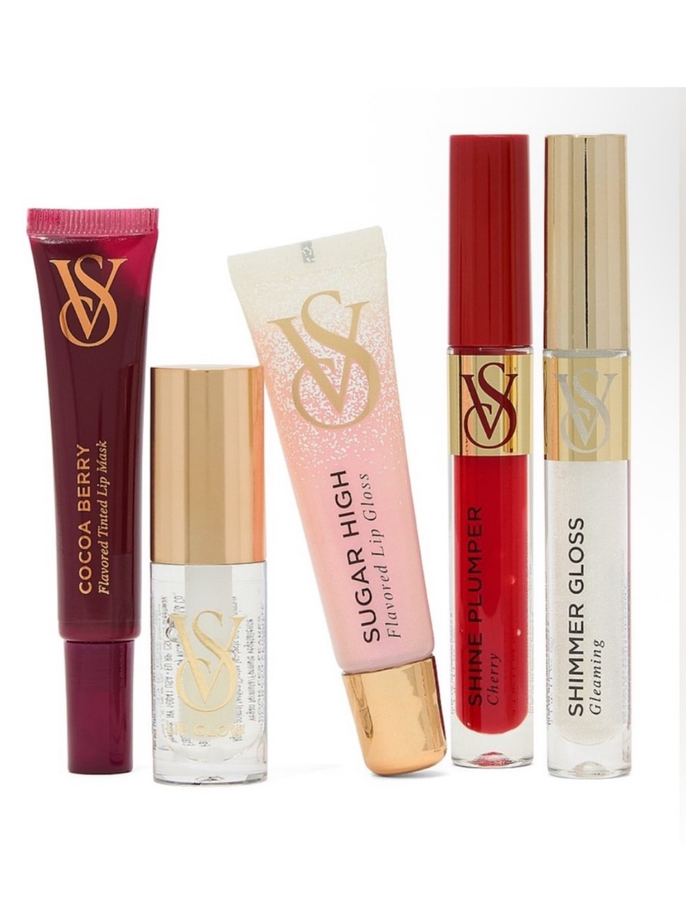 Victoria's Secret Flavor Favorites Lip Gloss Pout 5 Piece Gift Set - New In Box